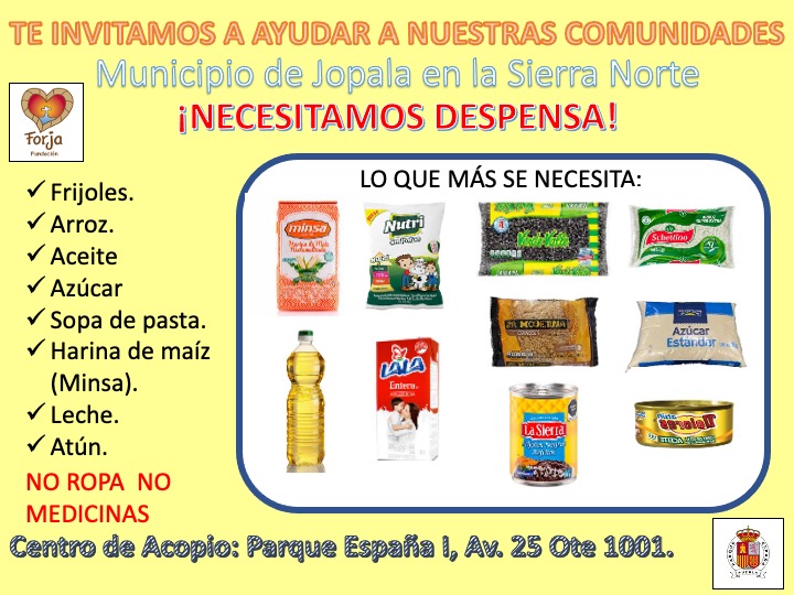 ¿Nos ayudas con despensa? 👊 ¡Nuestras comunidades te necesitan!